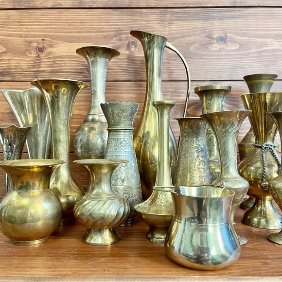Vintage Brass Vase Lot - Picture 5 of 5